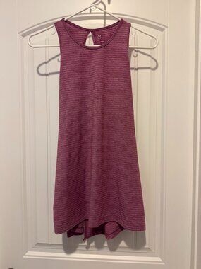 GapFit Purple Striped Tie Back Tank Top